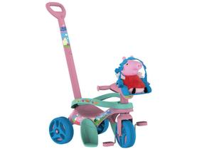 Triciclo Infantil Peppa Pig Passeio e Pedal - Mototico com Empurrador Bandeirante