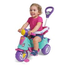 Triciclo Infantil Retrô Carrinho Andador de Passeio Motoca Pedal e Haste Para Empurrar Menino Menina