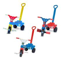 Triciclo Infantil Spider Policia,Tutti Frutti com Empurrador Kepler Triciclo Infantil Spider Policia,Tutti Frutti com Empurrador Kepler