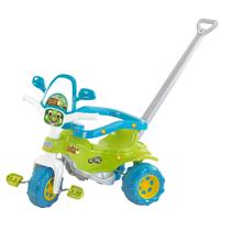 Triciclo Infantil Tico Tico Motoca Dino Verde Com Haste Removível Acessórios E Adesivo - Magic Toys
