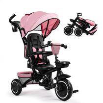 Triciclo Infantil TODEFULL 8 em 1 Dobrável Rosa para Bebê Triciclo Infantil TODEFULL 8 em 1 Dobrável Rosa para Bebê