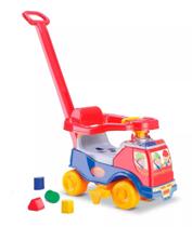 Triciclo Infantil Totoka Plus c/ Som Empurrador Motoca Carro Azul 6002 Cód 2314 - Cardoso Toys