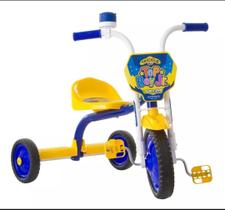 Triciclo Infantil Ultra Bike Top Girl Azul Com Amarelo
