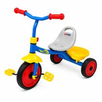Triciclo Infantil UniArt Azul Assento Regulável Até 30kg
