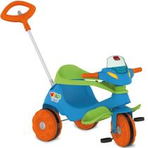 Triciclo infantil velobaby com pedal azul bandeirante ref 356