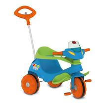 Triciclo Infantil Velobaby Passeio e Pedal Azul - Bandeirante