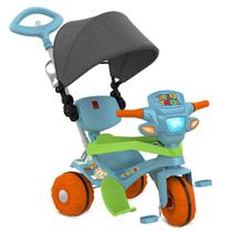 Triciclo Infantil Velotrol Azul com Capota Passeio & Pedal Bandeirante - Brinquedos Bandeirante