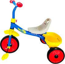 Triciclo Infantil Velotrol com Pedal 3 Rodas para Crianças Seguro, Estável, Leve e Fácil de Conduzir