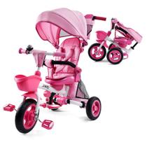 Triciclo JMMD Baby 7 em 1 dobrável com alça para pais, rosa de 18 a 5 anos Triciclo JMMD Baby 7 em 1 dobrável com alça para pais, rosa de 18 a 5 anos