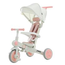 Triciclo JMMD Baby 7 em 1 multifuncional com alça para pais rosa