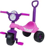 Triciclo Kemotoca Gatinha Com Haste 25Kg - Kendy Brinquedos