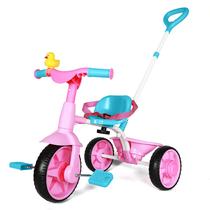 Triciclo KRIDDO 2 em 1 para crianças de 18 meses a 3 anos rosa