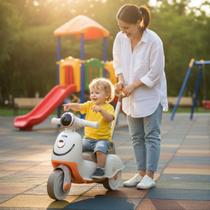 Triciclo Lambreta Infantil com Música e Haste Empurrar 25 Kilos