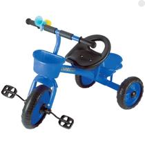 Triciclo Legal Infantil C/ Cestinha E Buzina Azul 08104 - Braskit