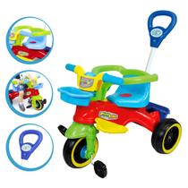 Triciclo Menina Motoca Criança Bebê Com Empurrador E Aro - Maral Brinquedos
