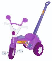 Triciclo Moto Com Haste e Pedal Infantil Baby Com Som Brinquedo Resistente Para Passeio Roxo Cotiplás Triciclo Moto Com Haste e Pedal Infantil Baby Com Som Brinquedo Resistente Para Passeio Roxo Cotiplás