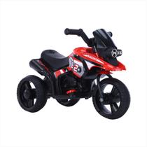 Triciclo Moto Elétrica Infantil Vermelho Até 35Kg Bivolt Ré