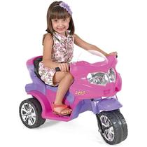 Triciclo Moto Eletríco Feminino Víper Rosa Lilás Homeplay