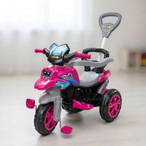 Triciclo Moto Infantil Menino Menina Com Pedal E Hastes