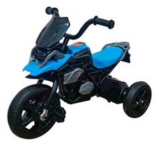 Triciclo Moto Menino Menina com Kit Proteção Azul Triciclo Moto Menino Menina com Kit Proteção Azul