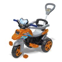 Triciclo Moto Trail Infantil 2 em 1 com Pedal e Empurrador Laranja - Maral Triciclo Moto Trail Infantil 2 em 1 com Pedal e Empurrador Laranja - Maral