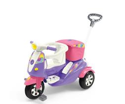 Triciclo Moto Uno com Capacete Rosa - Calesita 1036