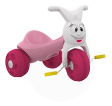 Triciclo Motoca Infantil A Pedal Resistente Rosa Bandeirante