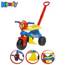 Triciclo Motoca Infantil Com Empurrador E Aro De Proteção - Kendy Brinquedos