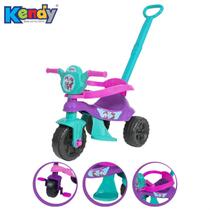 Triciclo Motoca Infantil Com Empurrador E Aro De Proteção - Kendy Brinquedos