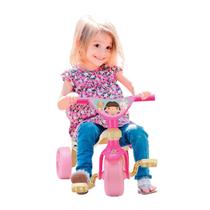 Triciclo Motoca Infantil Menina Dolls Amarelo E Rosa - Samba Toys