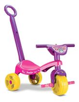 Triciclo Motoca Infatil Princesa Com Haste Rosa Menina - Samba Toys