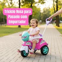 Triciclo Motoca Motoquinha Infantil Rosa Para Passeio Com Empurrador Carrinho com Haste Velotrol Menina Rosa Triciclo Motoca Motoquinha Infantil Rosa Para Passeio Com Empurrador Carrinho com Haste Velotrol Menina Rosa
