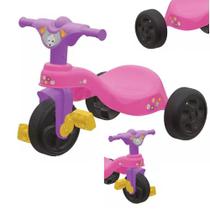 Triciclo Motoca Rosa Menina Infantil Com Pedal Motoquinha Pais e Filhos