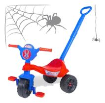 Triciclo Motoquinha Andador Infantil Kendy Com Haste Spider Empurrar 18 meses 16 kgs max KENDY