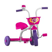 Triciclo Motoquinha Infantil Para Meninas Branco e Rosa Roda PP - Ultra Bikes