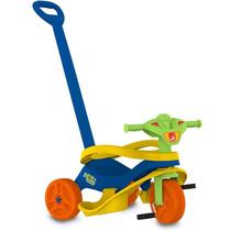 Triciclo mototico passeio e pedal azul - bandeirante