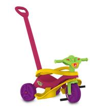 Triciclo Mototico Passeio Pedal Rosa Bandeirante Ref.760