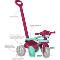 Triciclo mototico passeio/pedal rosa brinq. bandeirante