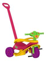 Triciclo Mototico Rosa Passeio Pedal Empurrador Confortável