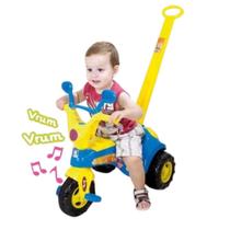 Triciclo musical infantil motoca policial haste cotiplas