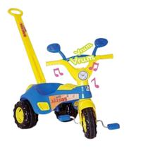 Triciclo musical infantil motoca policial haste cotiplas
