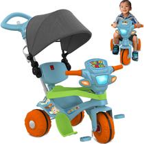 Triciclo Passeio Pedal Bandeirante Velotrol com Capota Azul