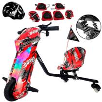 Triciclo Patinete Elétrico 250w 36V Brushells 20km/h 8Pol até 120kg Vermelho ZELT Triciclo Patinete Elétrico 250w 36V Brushells 20km/h 8Pol até 120kg Vermelho ZELT