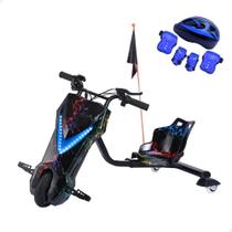 Triciclo Preto Drift Elétrico 250w 3 Velocidades Luz Bluetooth - Gps online