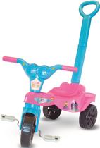 Triciclo Princesa Rosa Com Empurrador Kepler Brinquedos