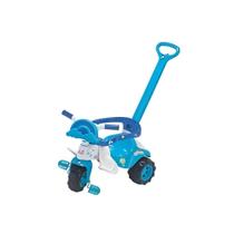 Triciclo Raibow Azul com Haste e Suporte 2723 - Magic Toys Triciclo Raibow Azul com Haste e Suporte 2723 - Magic Toys