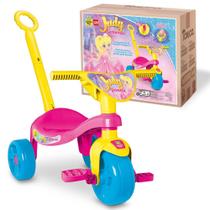 Triciclo Tchuco Velotrol Judy Princesa com Haste Samba Toys