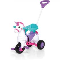 Triciclo Unicornio Fantasy Rosa com Som, Calesita