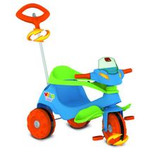 Triciclo Velobaby G2 Passeio E Pedal Azul Motoca Totoka Totoca Com Guia Empurrador Bandeirantes