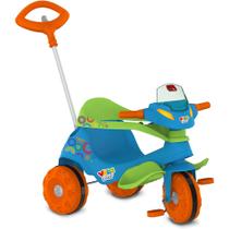 Triciclo Velobaby Passeio e Pedal Motoca Azul - Bandeirante